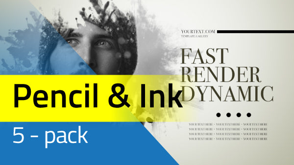 5 Pack: Pencil & Ink